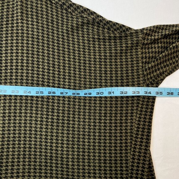 bryn Walker Dimitri Nocola Houndstooth Tunic Top Olive Green Black Large - Picture 5 of 12